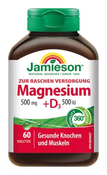 Jamieson Magnesium 500 mg & Vitamin D3 500 IU 60 Tbl.